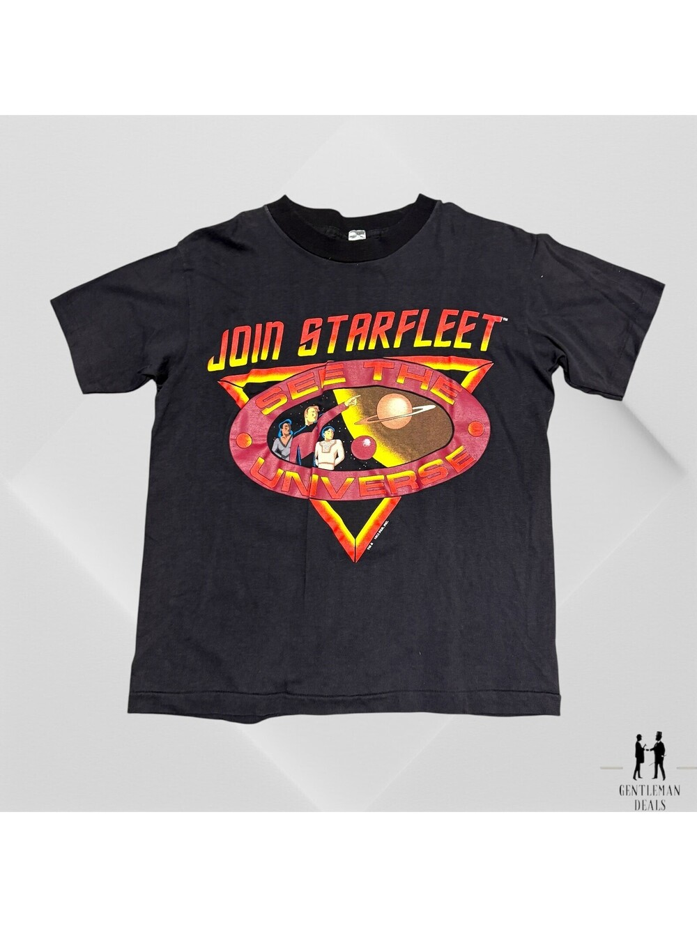 Vintage 1993 Star Trek "Join Starfleet, See the Universe" single stitch M